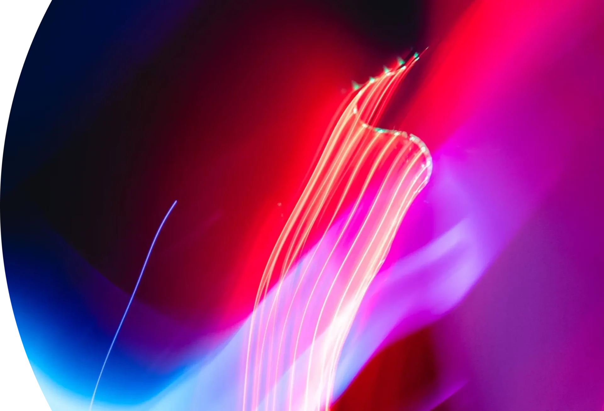 streaming lines on neon color background.