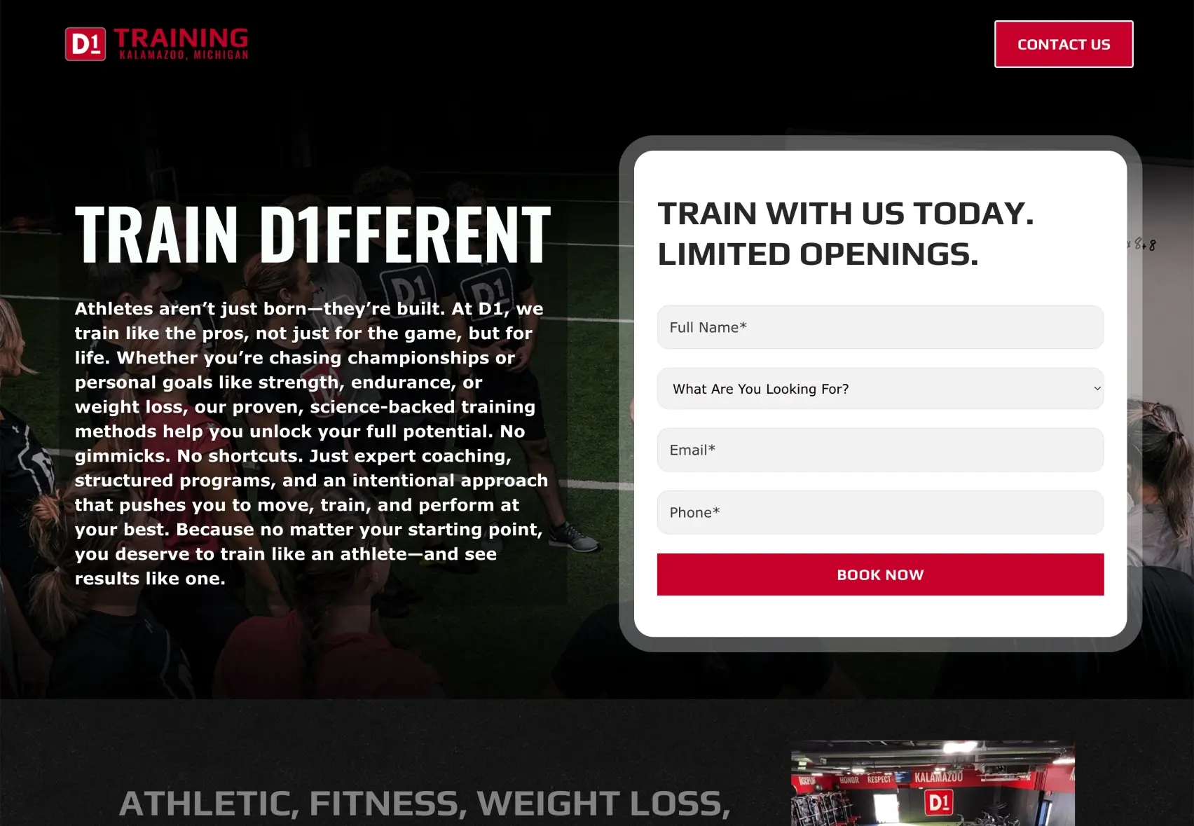 d1 training kalamazoo homepage case study showcase