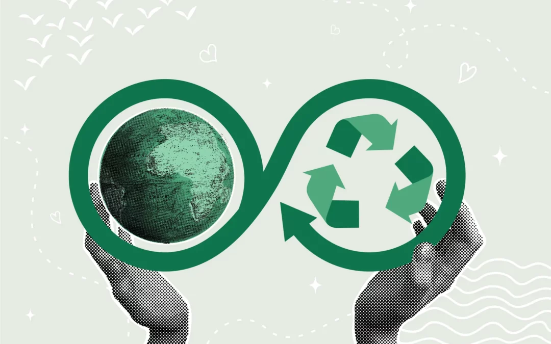 green infinite loop around the earth and reusing inventor