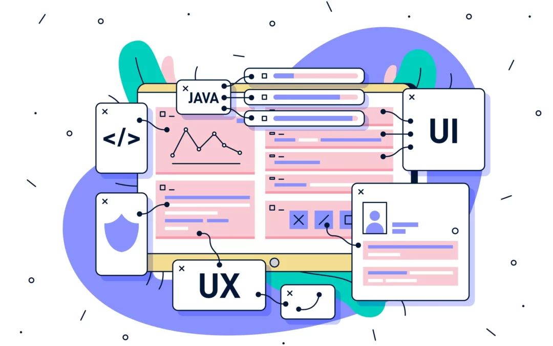 mix of icons that describe web design