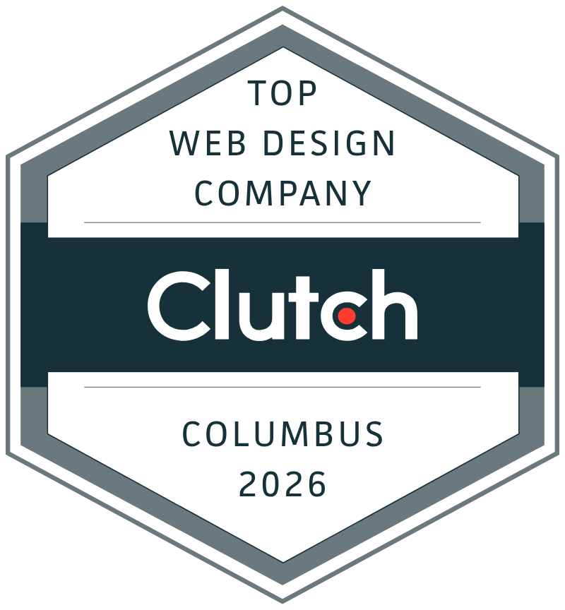 top clutch web design company columbus 2026 award badge